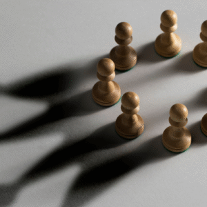 Image of wooden leaders creating culture shadows